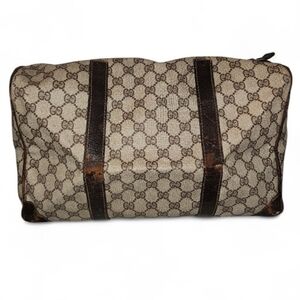 Gucci Boston Speedy Large Authentic Travel Bag Carry On Satchel Vintage 1970